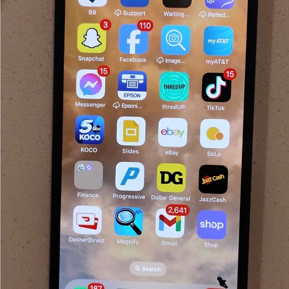 Smartphone with App Icons Display